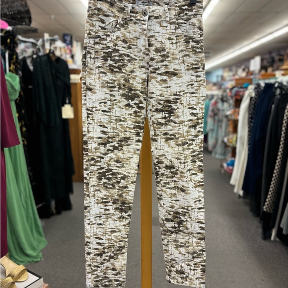 Gigi Moda ladies white/brown skinny jeans - Picture 1 of 8